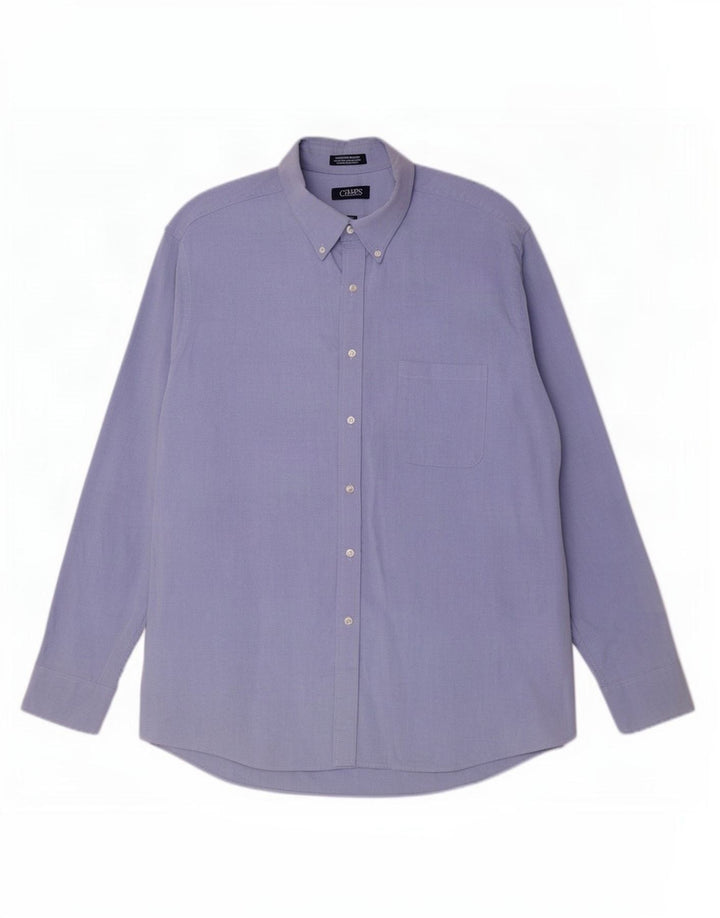 Мужская рубашка Chaps, размер 17 1/2 XL, синяя хлопковая