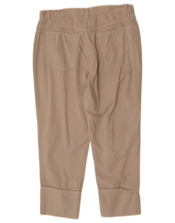 Женские зауженные капри Sisley IT 44 Medium W28 L22 Бежевый хлопок