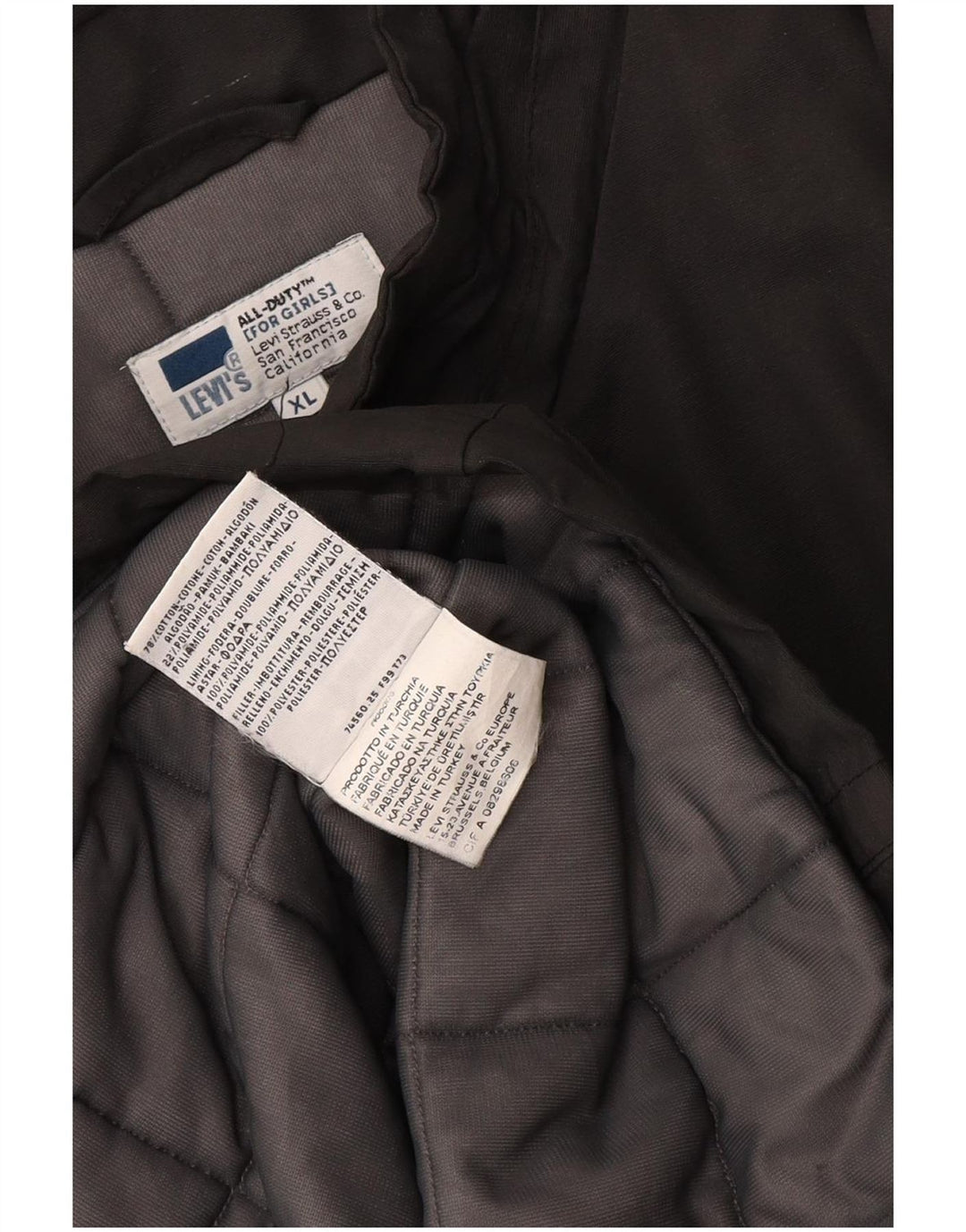 Женская ветровка Levi's UK 18 XL, серый хлопок