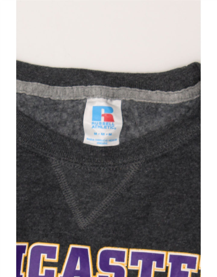 RUSSELL ATHLETIC Mens Graphic Sweatshirt Jumper Medium Grey Cotton Vintage Russell Athletic and Second-Hand Russell Athletic from Messina Hembry 