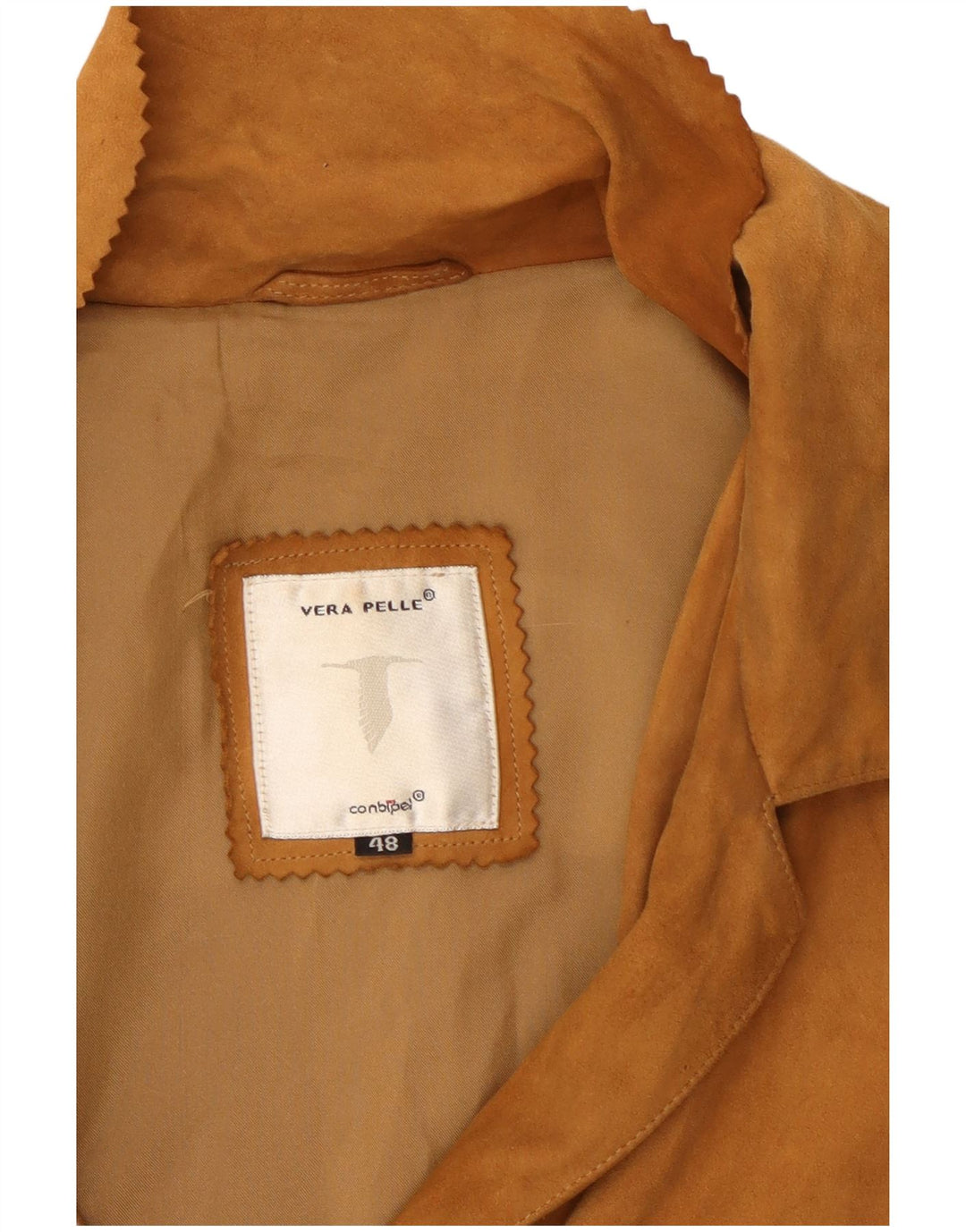 CONBIPEL Женское замшевое пальто оверсайз IT 48 XL Бежевое кожаное