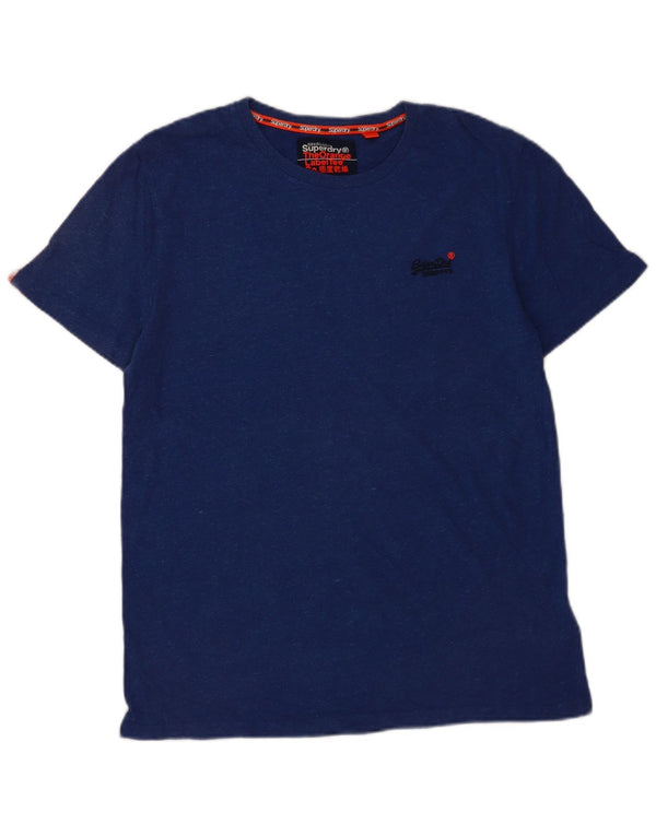Мужская футболка Superdry Top 2XL, синяя хлопковая крапинка