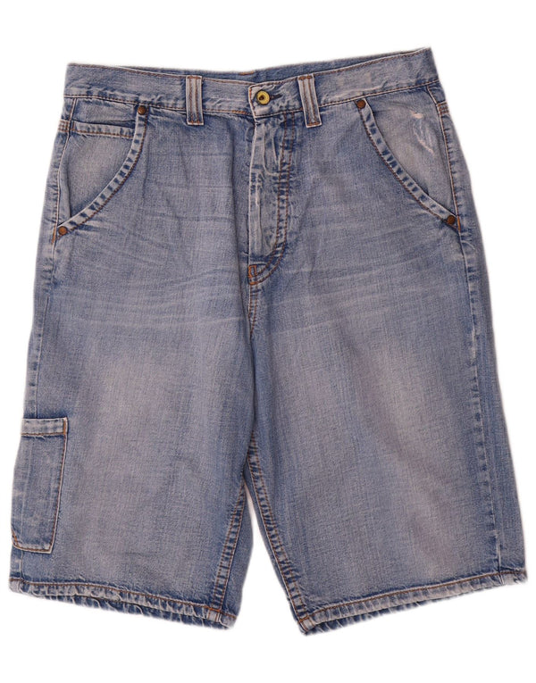 Мужские джинсовые шорты карго Benetton W34, большие синие, хлопок
