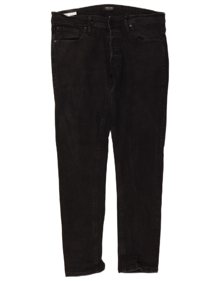 Мужские джинсы GLENN Slim W36 L32 Jack & Jones, черный хлопок