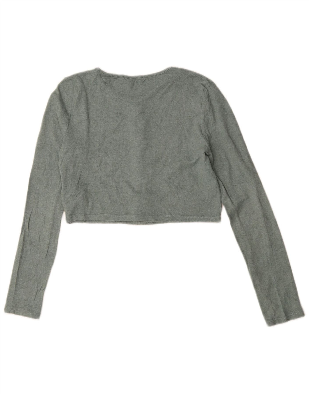 Женский укороченный кардиган Zara UK 12, средний зеленый вискоза
