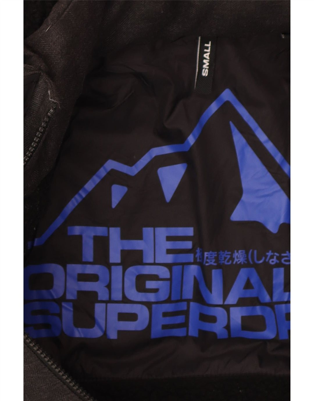 Мужская утепленная куртка с капюшоном Superdry UK 36, маленький серый полиэстер