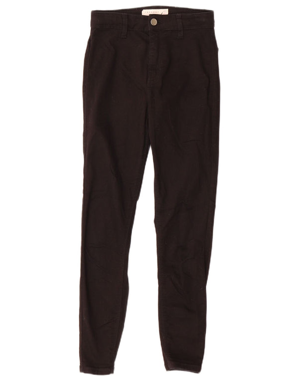 Topshop Женские повседневные узкие брюки W26 L24, черные хлопковые