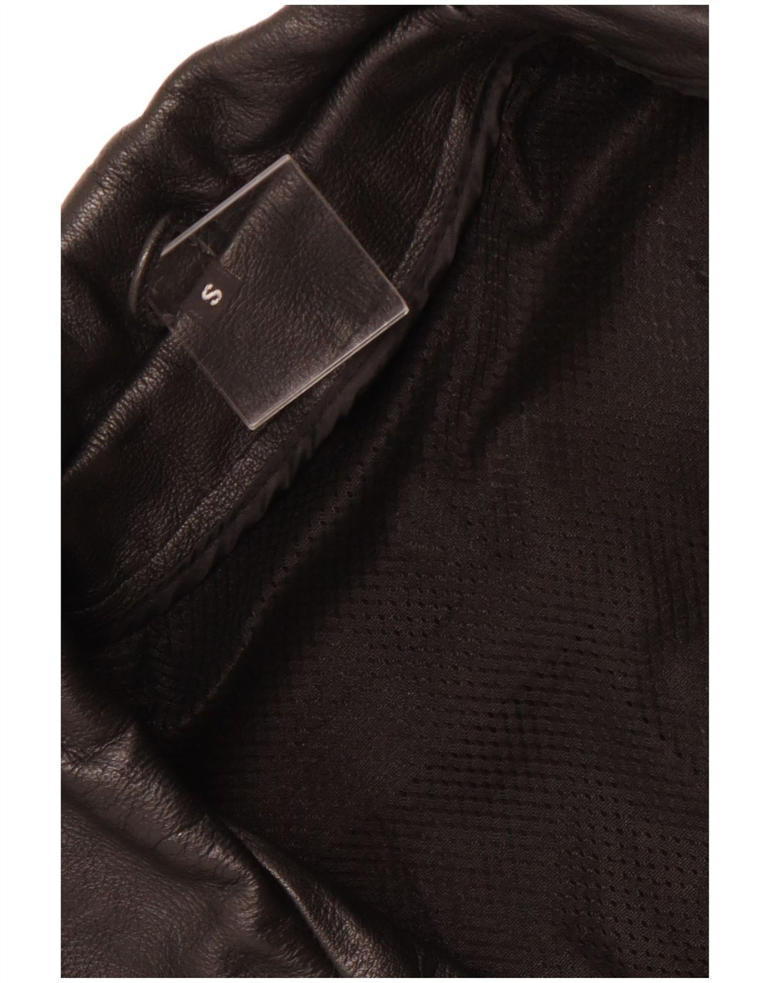 Мужская кожаная косуха VINTAGE UK 36, маленькая, черная