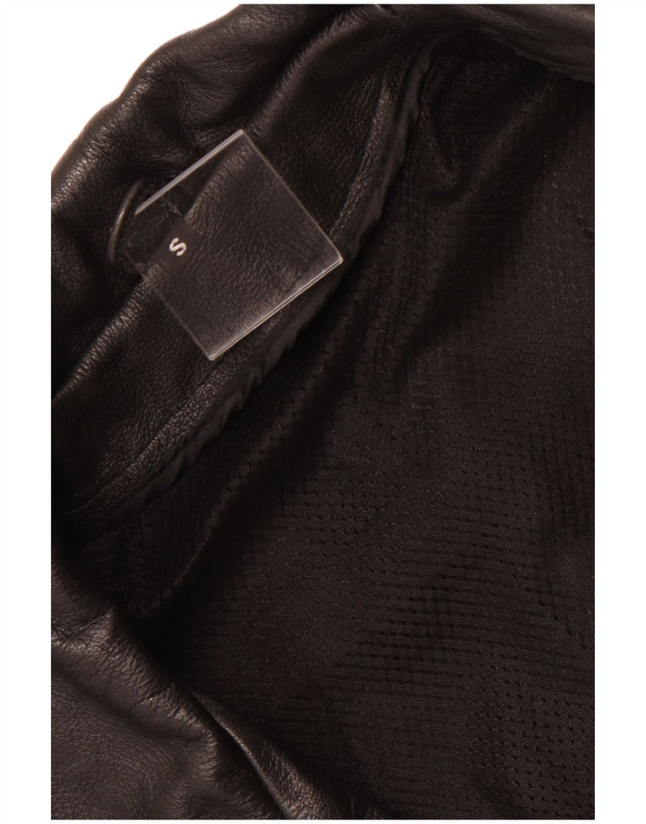 Мужская кожаная косуха VINTAGE UK 36, маленькая, черная