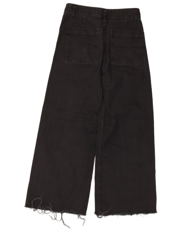 Женские широкие джинсы Zara EU 42, большие W32 L27, черный хлопок