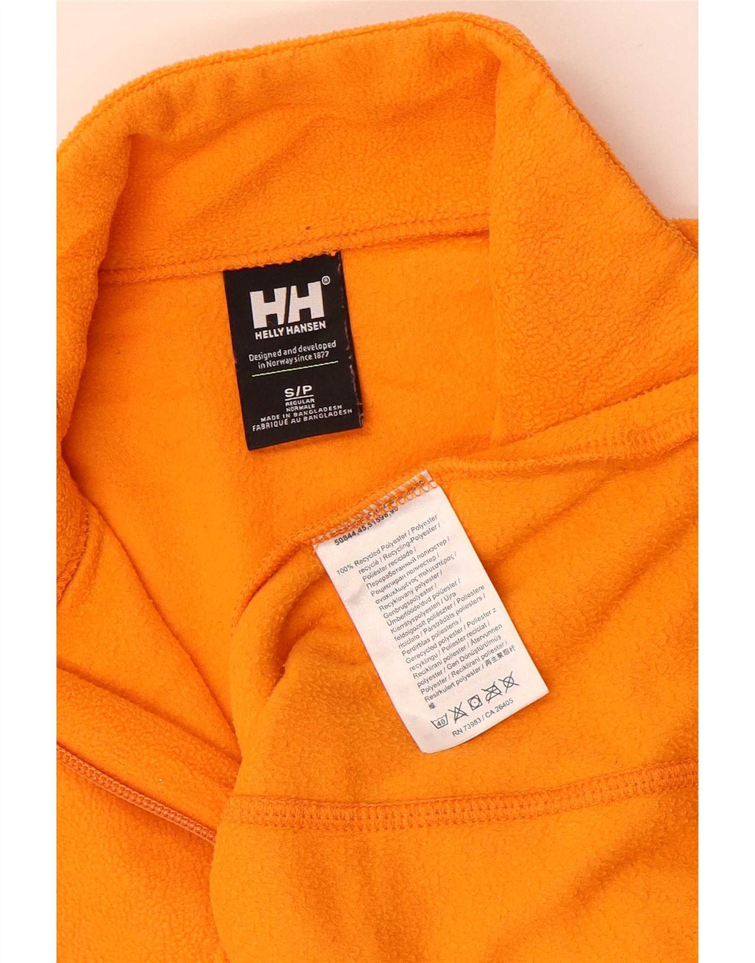Мужской флисовый джемпер Helly Hansen с воротником на молнии, маленький оранжевый, полиэстер