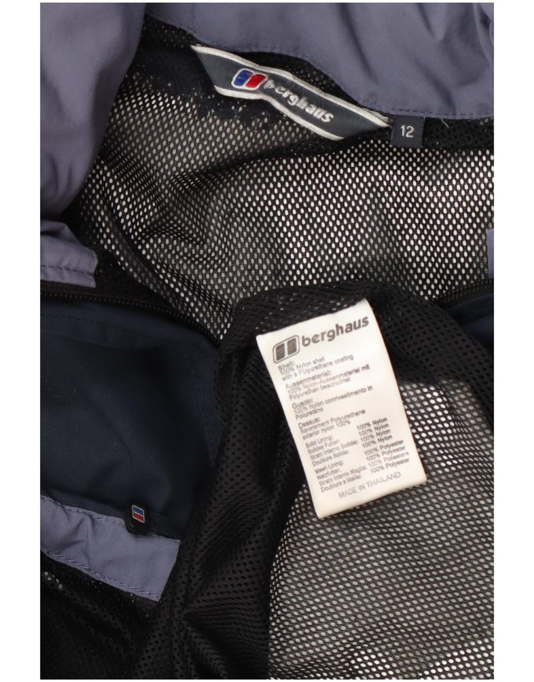 Berghaus Дождевик с капюшоном для мальчиков 11-12 лет Темно-синий нейлон