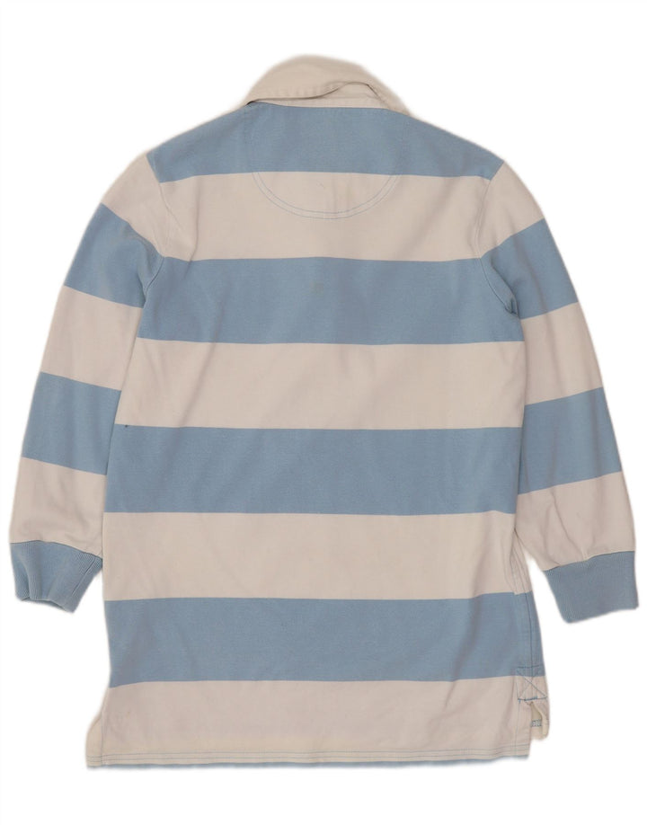 Женская рубашка-поло для регби JACK WILLS UK 12, средний синий в полоску