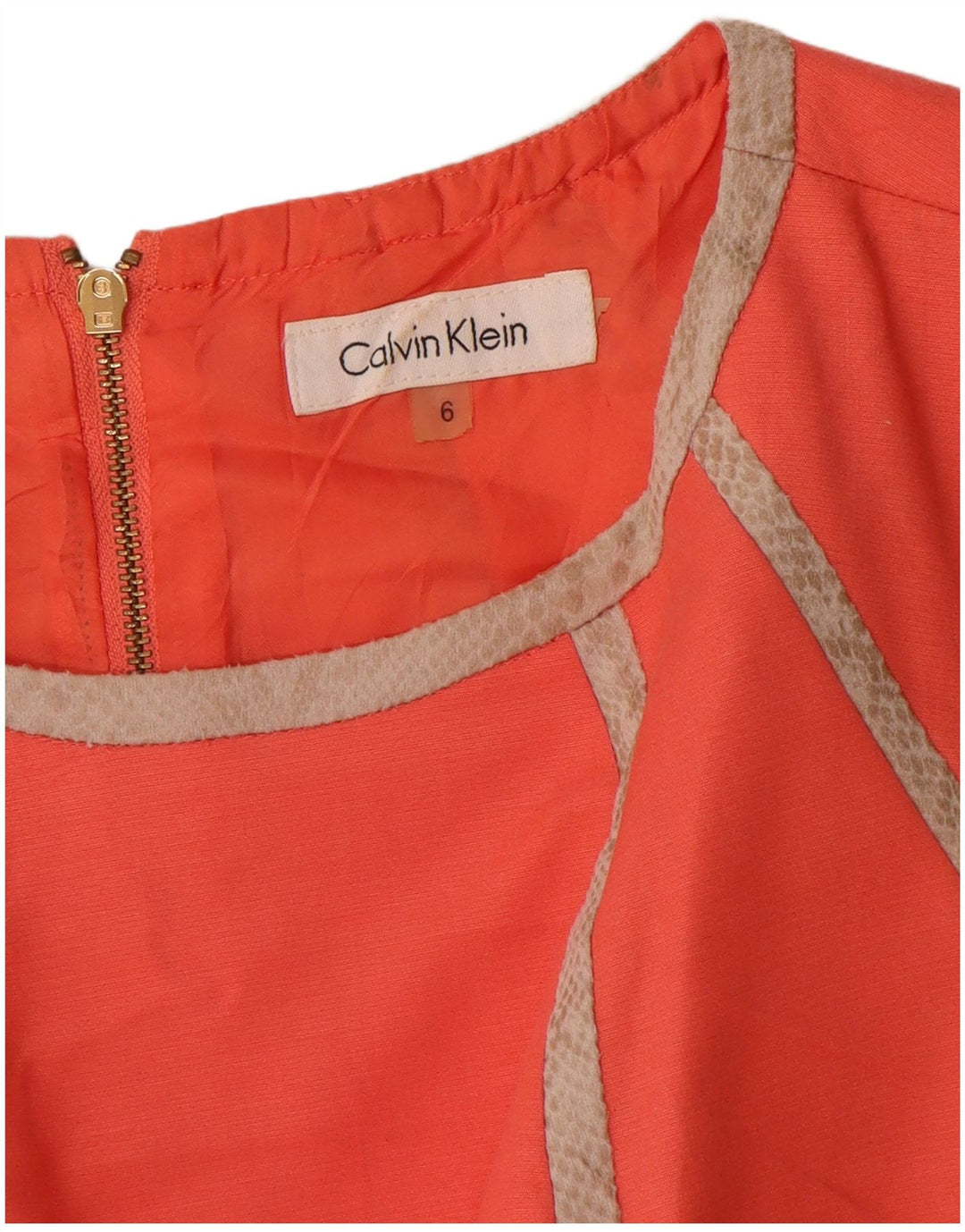 Женское платье-футляр без рукавов Calvin Klein, США 6, средний оранжевый