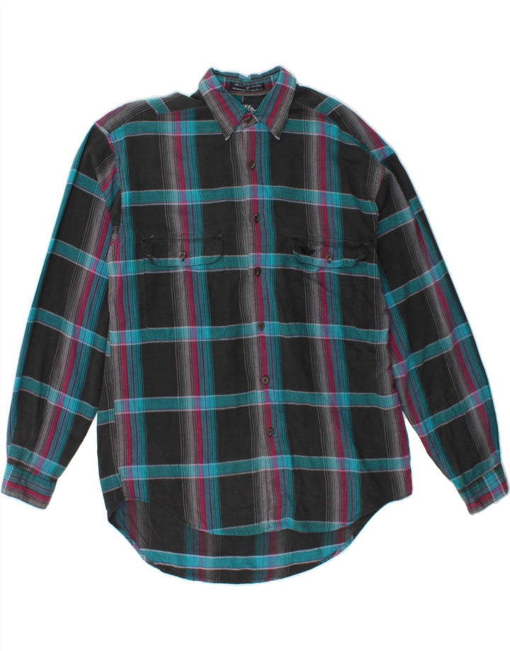 DOCKERS Mens Shirt Medium Black Check Cotton Vintage Dockers and Second-Hand Dockers from Messina Hembry 