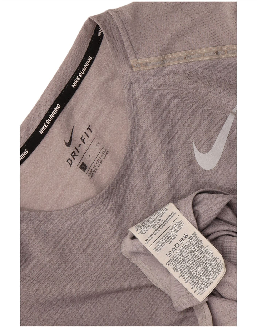 Мужская футболка Nike Dri Fit, маленький серый полиэстер с крапинками