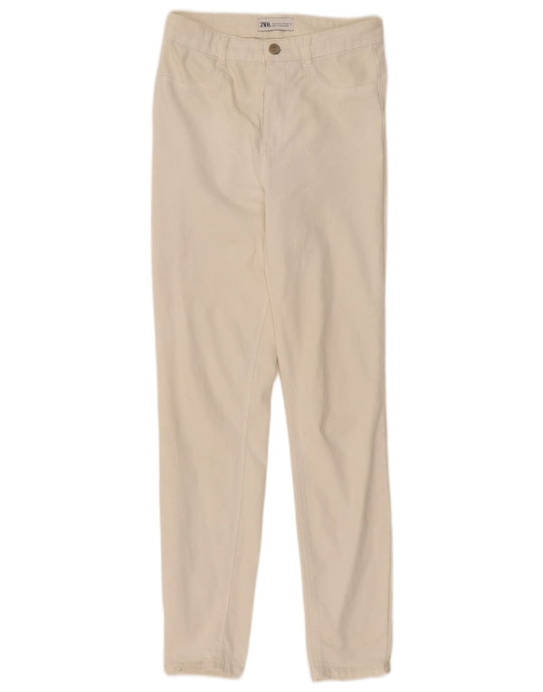 Женские джинсы скинни Zara EU 24 2XS W24 L29, белый хлопок