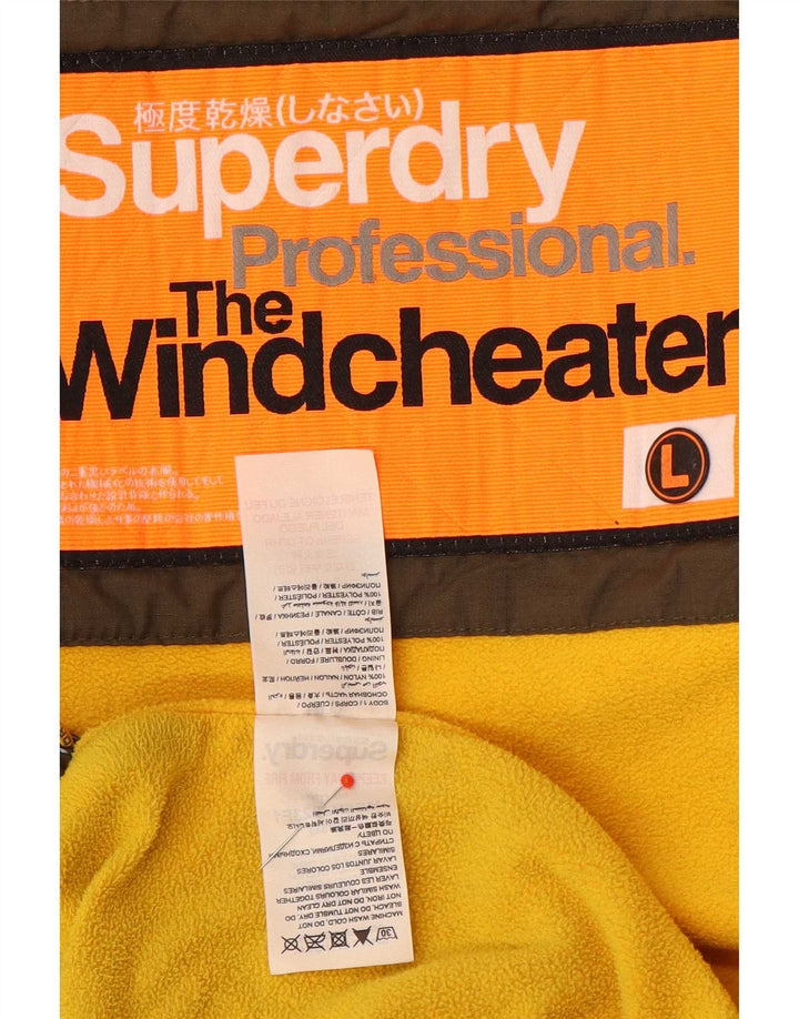 Женская ветровка с рисунком Superdry UK 16, большая коричневая