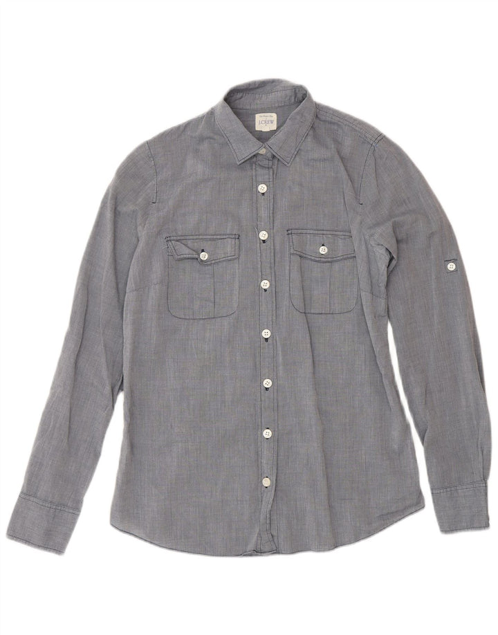Женская рубашка оверсайз J. Crew UK 6 XS, серый хлопок