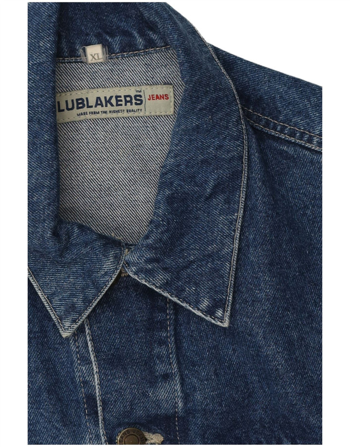 Винтажная мужская джинсовая куртка UK 42 XL, синяя