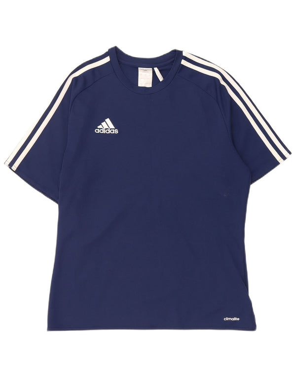 Adidas Мужская футболка Climalite Top Small Темно-синий полиэстер