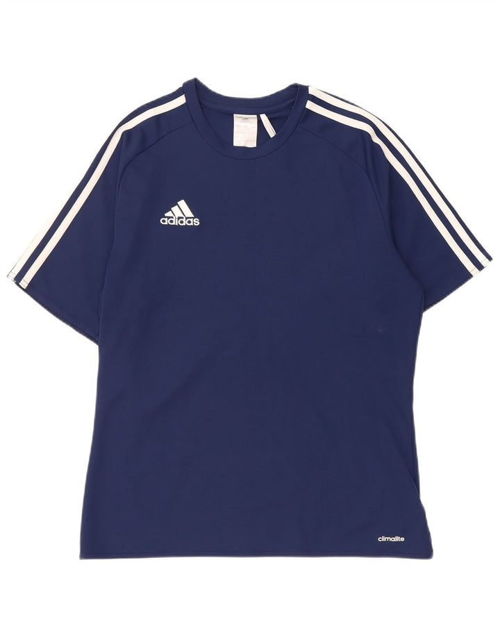Adidas Мужская футболка Climalite Top Small Темно-синий полиэстер