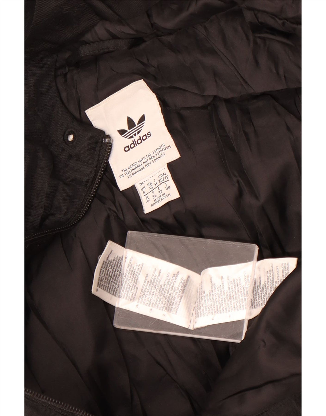 Женская утепленная куртка Adidas с капюшоном UK 6 XS, черный полиэстер