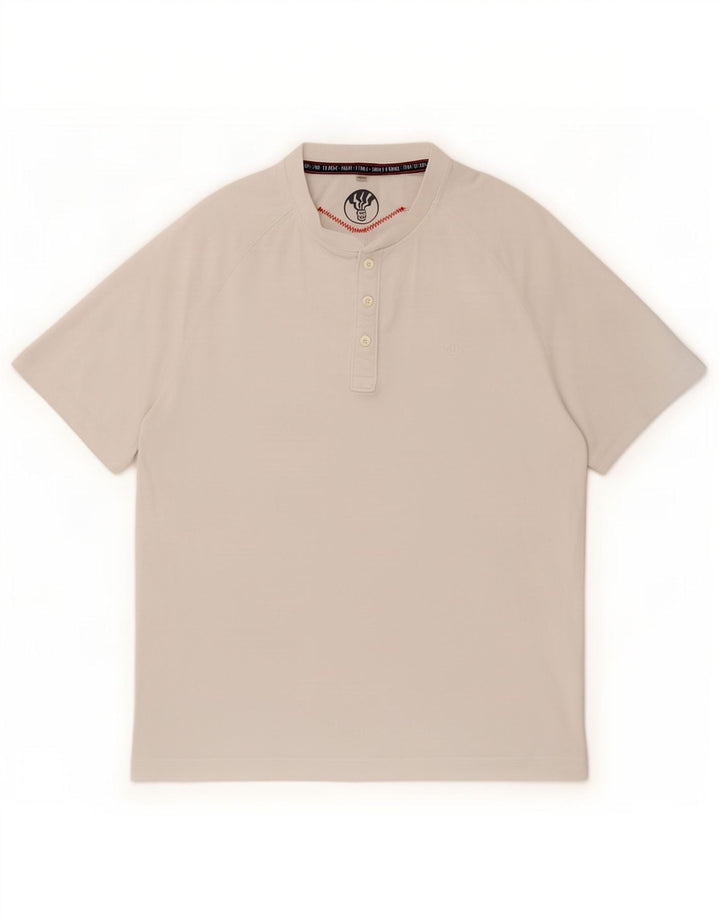Мужская футболка Fat Face Top из белого хлопка среднего размера