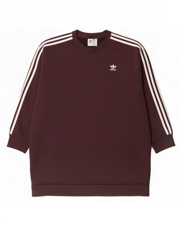 Женский джемпер-свитшот Adidas Oversized, Великобритания 12, средний бордовый