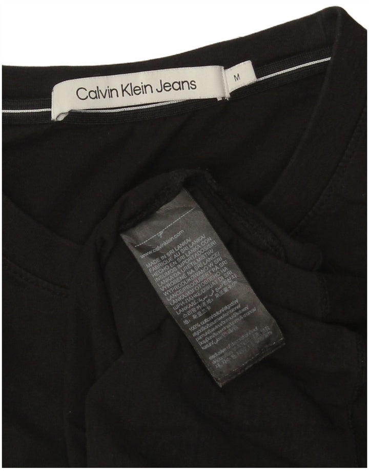 CALVIN KLEIN JEANS Мужская футболка из хлопка среднего размера, черная