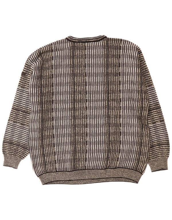 Мужской свитер Bueckle с круглым вырезом IT 56 2XL, серый полиакрил в полоску