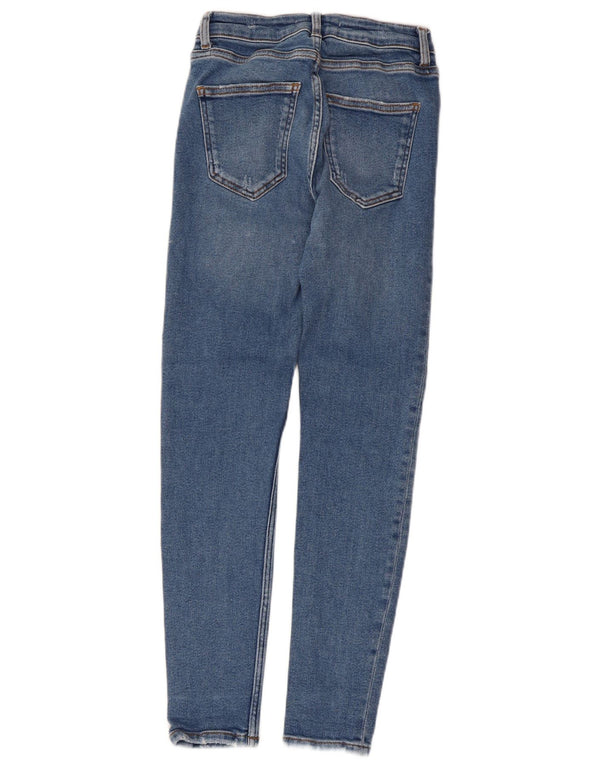 Женские потертые джинсы скинни Zara EU 36 XS W26 L27 синие