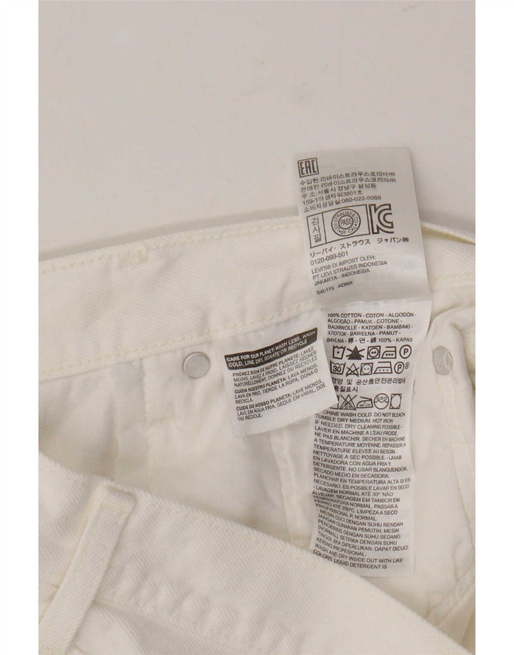 Женские джинсовые шорты Levi's 501 W28, средний белый хлопок, хлопок