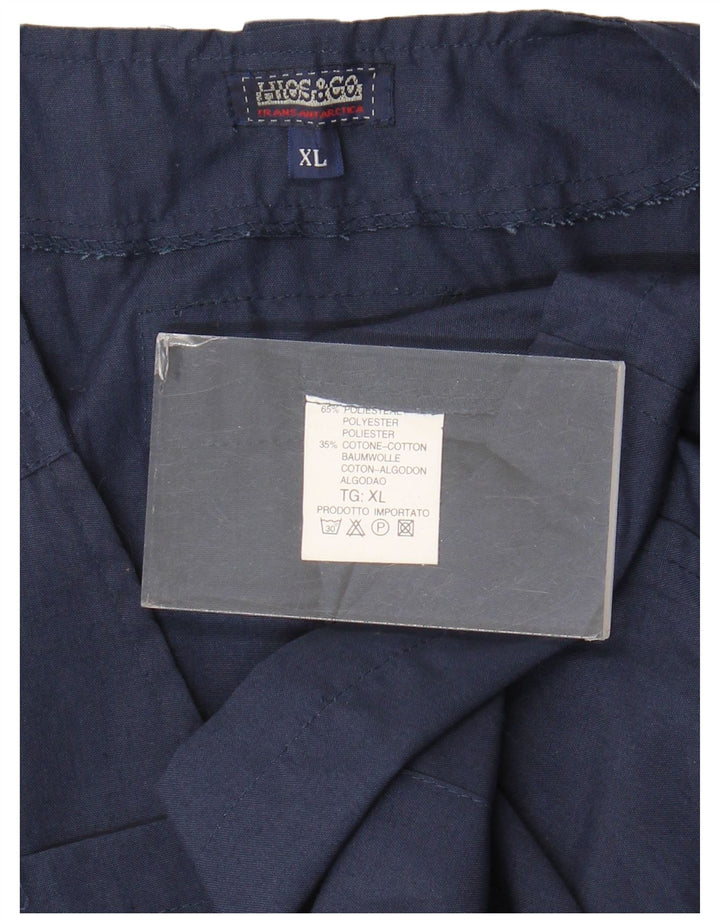 Винтажный мужской жилет UK 42 XL, темно-синий, полиэстер