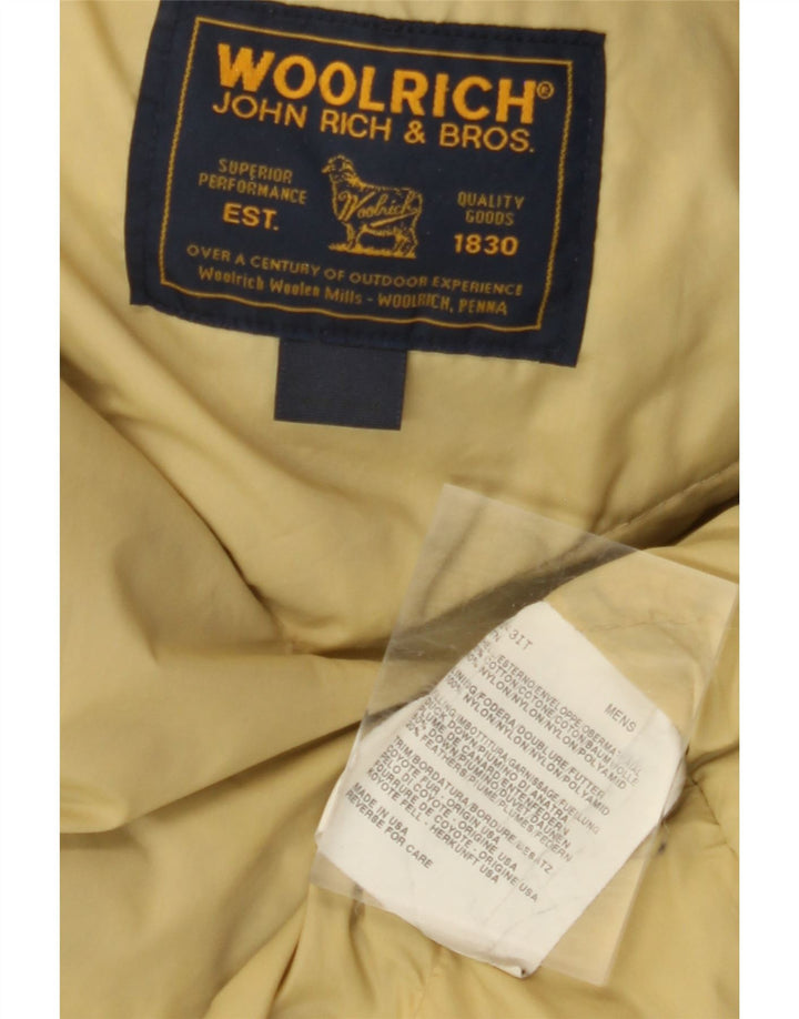 Мужская утепленная куртка Woolrich с капюшоном UK 42 XL, бежевый хлопок