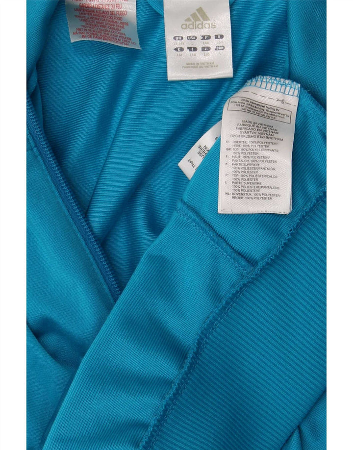 Спортивный костюм Adidas для мальчиков, верхняя куртка 13–14 лет, синяя, полиэстер с цветными блоками