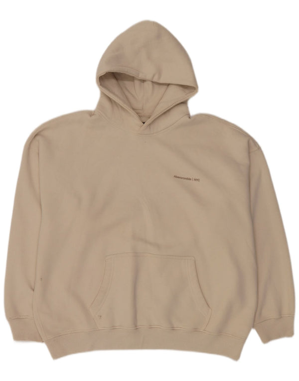 Мужской джемпер с капюшоном Abercrombie & Fitch XL, бежевый, хлопок