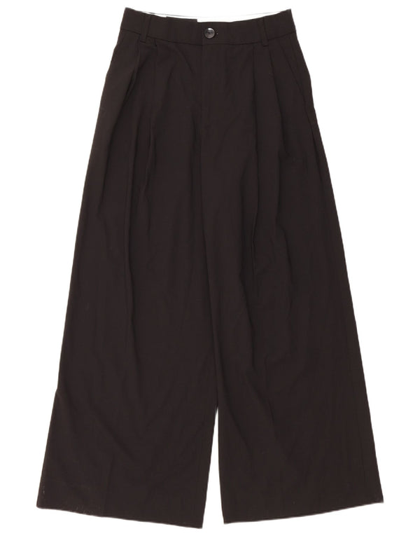 Женские широкие брюки чинос Zara XS W24 L27, черный полиэстер