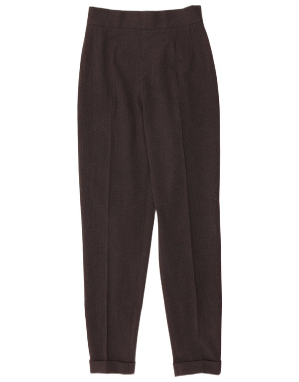 Sportmax Женские зауженные брюки с высокой талией UK 12 Medium W26 L30 Серые
