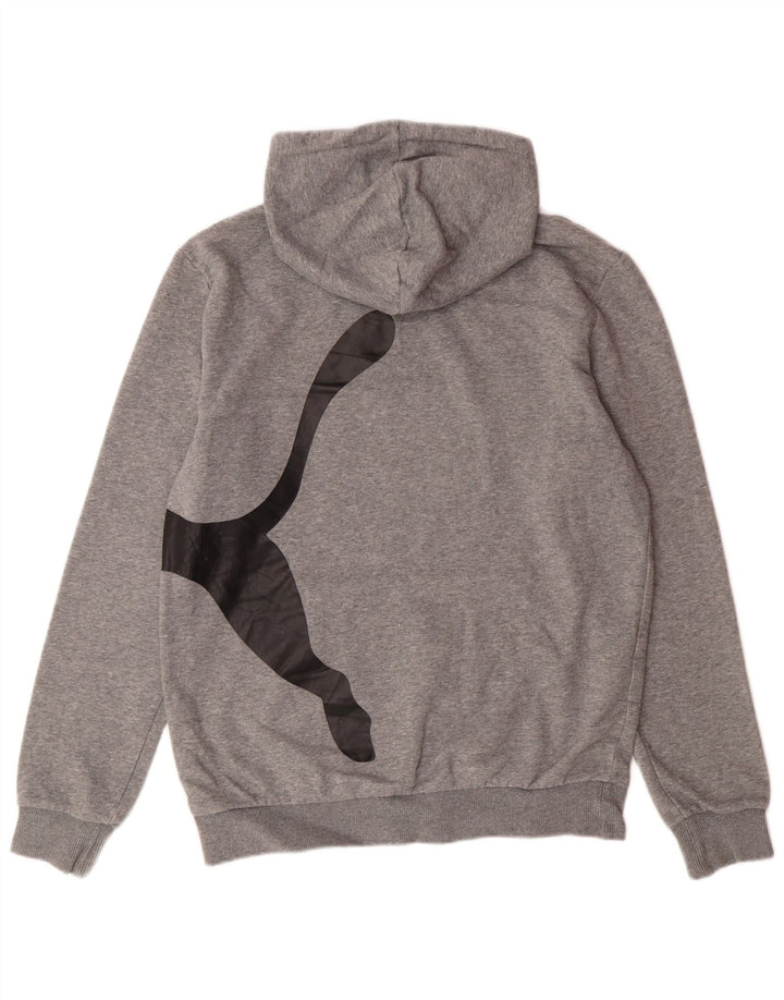 Мужской джемпер с капюшоном PUMA, маленький серый, хлопковый