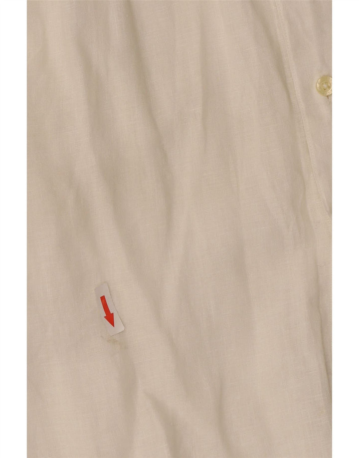 Мужская рубашка Brooksfield, размер 40, средний белый лен