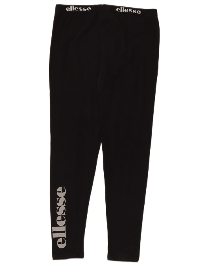 Женские леггинсы с рисунком ELLESSE UK 12, средний черный, хлопок