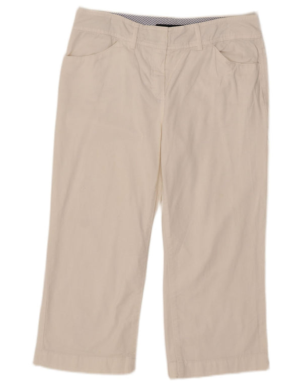 Tommy Hilfiger Womens Capri Trousers US 8 Medium W32 L21 White Cotton