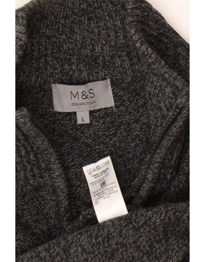 Мужской кардиган Marks & Spencer, большой серый акрил