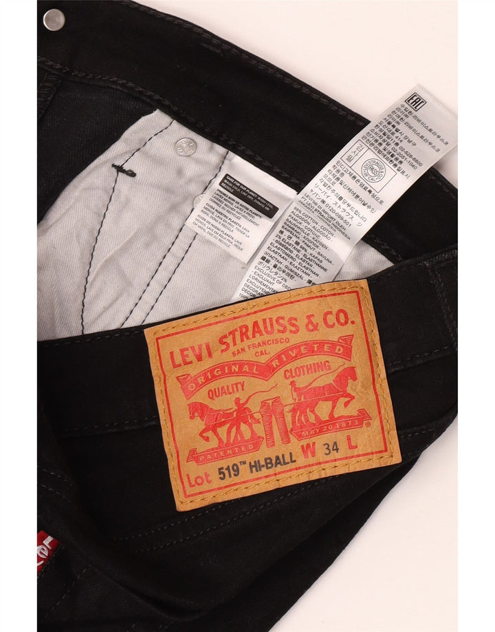 Мужские джинсы Levi's 519 Hi-Ball Slim W34 L29, черный хлопок