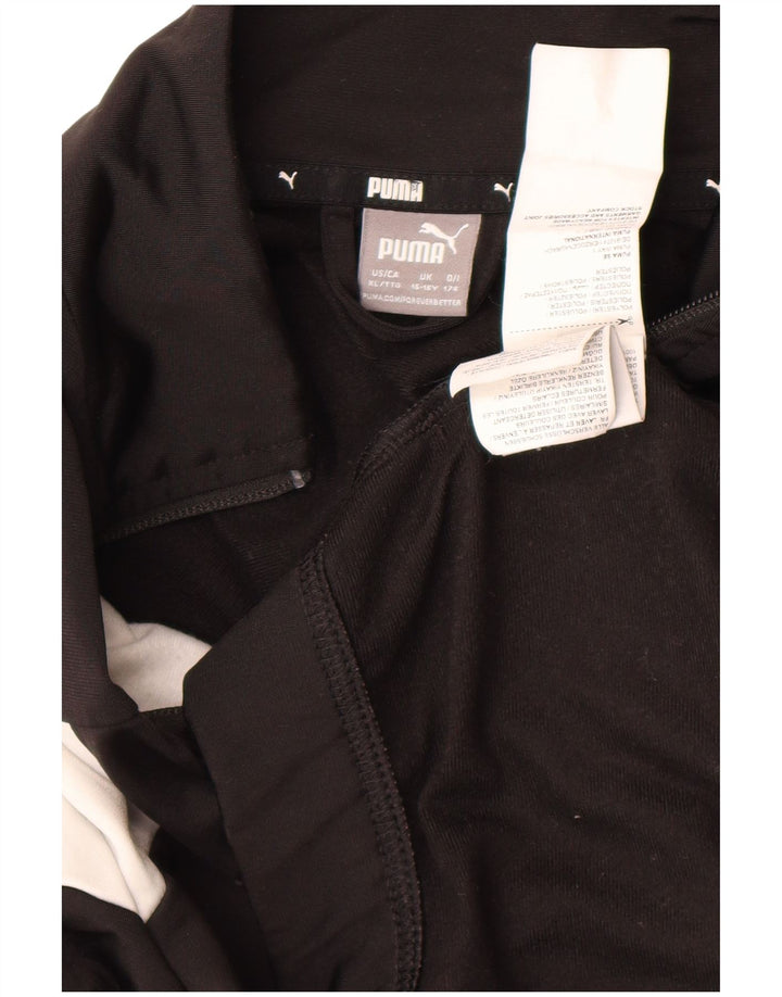 Спортивный костюм Puma для мальчиков, верхняя куртка 15–16 лет, черный полиэстер с цветными блоками