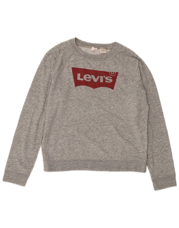 Женский джемпер с рисунком Levi's UK 14, средний серый в крапинку