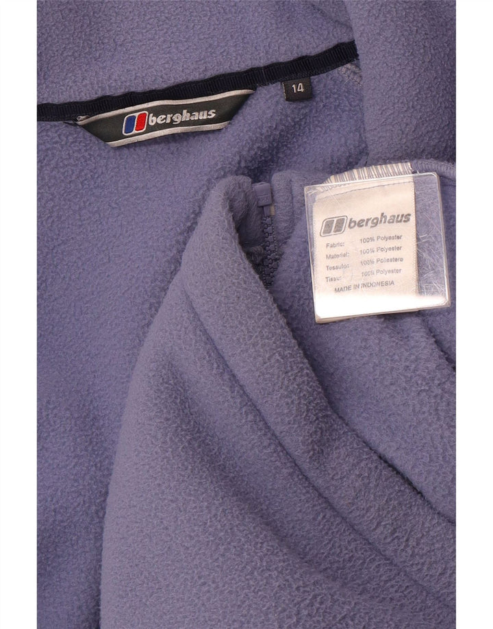 BERGHAUS Womens Fleece Jacket UK 14 Large  Purple Polyester