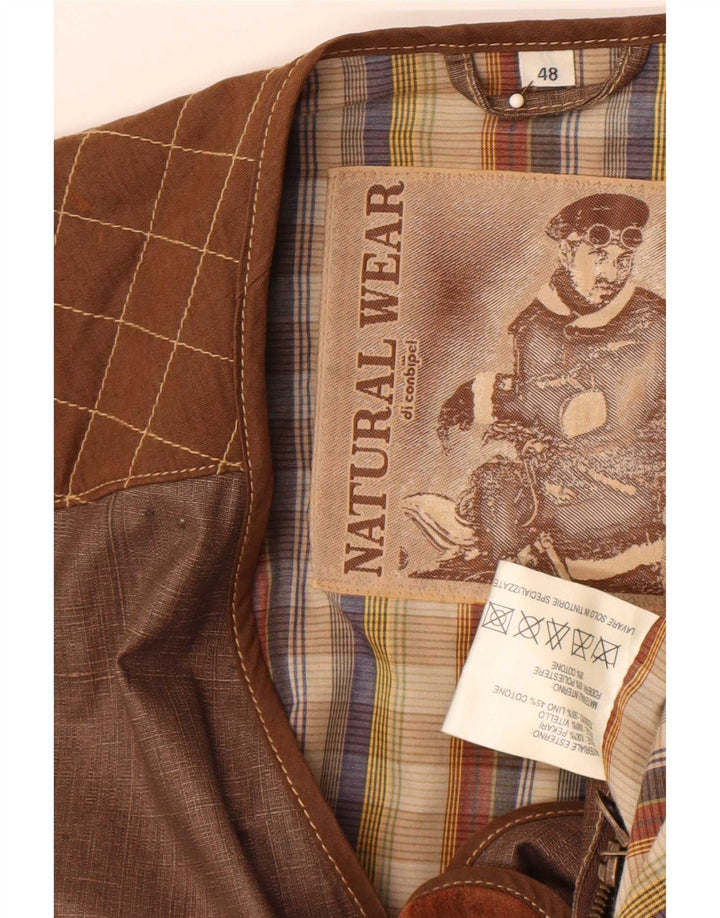 Conbipel Мужская практичная куртка Natural Wear IT 48 Средний коричневый с цветными блоками