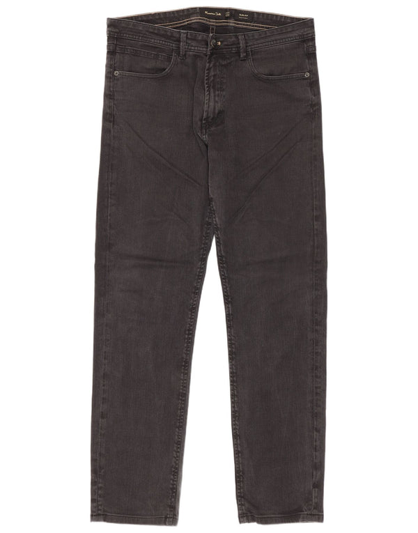 Мужские узкие джинсы Massimo Dutti EU 42, большие W32 L30, серый хлопок